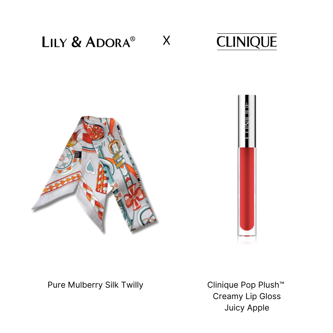 Clinique Pop Plush™ Creamy Lip Gloss + Pure Silk Twilly