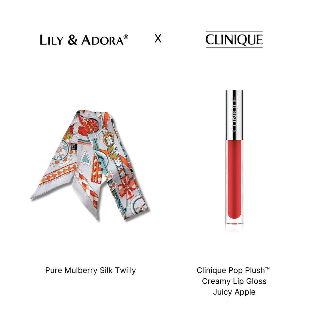 Clinique Pop Plush™ Creamy Lip Gloss + Pure Silk Twilly