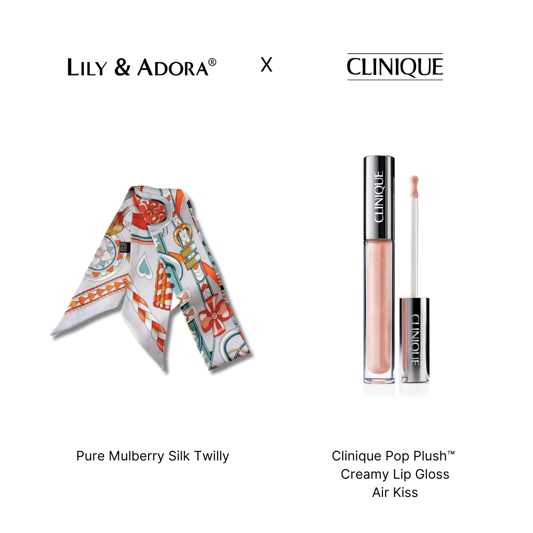 Clinique Pop Plush™ Creamy Lip Gloss + Pure Silk Twilly