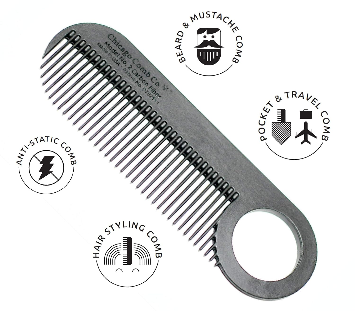 MEN'S COMB Chicago Comb Model No. 2